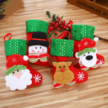 Christmas Decorations Christmas Sequins Socks Children's Tree Ornaments Santa Snowman Elk Bear Christmas Sock Gift